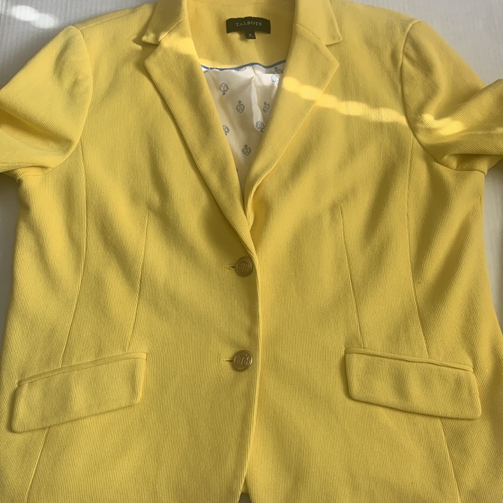 Talbots Yellow Notch-Lapel Women's Blazer